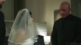 A couple has a gentle, painful, and awesome experience on the bed