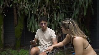 Girl swallows the guy’s cum, not to choke, sweetie