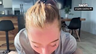 A cute 18-year-old girl has sex with her stepbrother in a steamy scene