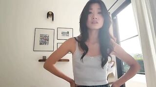 Alex Adams tries out all three holes with his Asian step-sis