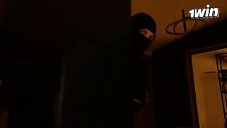 The busty housewife was fucked by a masked burglar