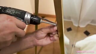 A woman helped her lover with passionate sex at home