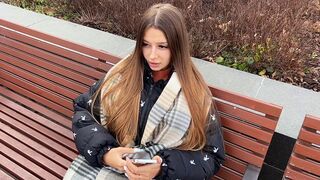 A girl is about to burst with anticipation if no one steps in to calm her down