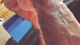 A silicone mouth is always at hand for an intense blowjob