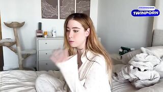 The woman almost got caught by her boyfriend in a steamy scene