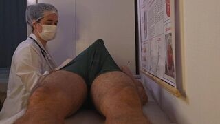 The nurse got a hard cock in her hands, it was amazing