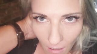 A blonde beauty bounces on a cock as if racing for cum