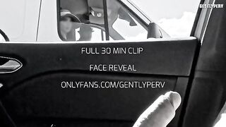 A surprise for everyone in the parking lot with passionate moans