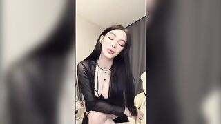 The guy groans in pleasure, deep in her pink pussy