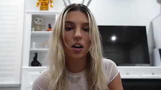 The Easter Bunny left a mess on the girl’s face, in a steamy scene