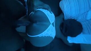 A man fucked his girl in doggy style, she screamed with pleasure