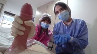 A man was treated by a hot nurse in the hospital, it was amazing