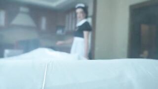 Maid hired to clean the house got fucked on Halloween