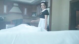 Maid hired to clean the house got fucked on Halloween