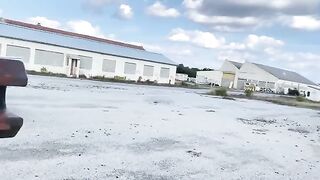 The slut was fucked hard in a real, passionate outdoor session