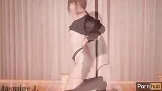 Jasmine J - From Below, showcasing her unique riding style with a dildo