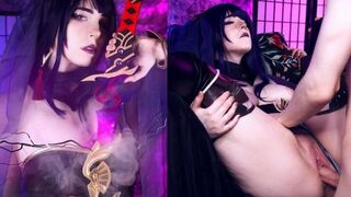 Raiden Shougun secret quest scene with MollyRedWolf’s fiery charm