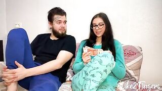 Kinky stepsister fucks her stepbrother and lets him cum on her ass