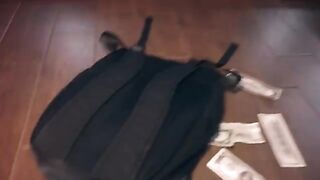 A policeman caught a robber and fucked her in his apartment