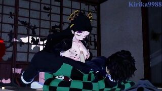 Tanjiro Kamado fucks Daki in a Japanese setting, fulfilling a demon's desire