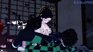 Tanjiro Kamado fucks Daki in a Japanese setting, fulfilling a demon's desire