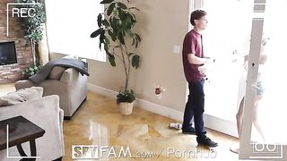 Man caught step sister in the act, she was so embarrassed
