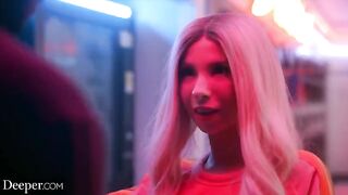 A pretty little girl Kenzie has sex in public with someone not her boyfriend