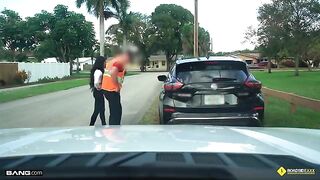 A sexy girl got fucked by a mechanic on the roadside